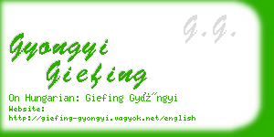 gyongyi giefing business card